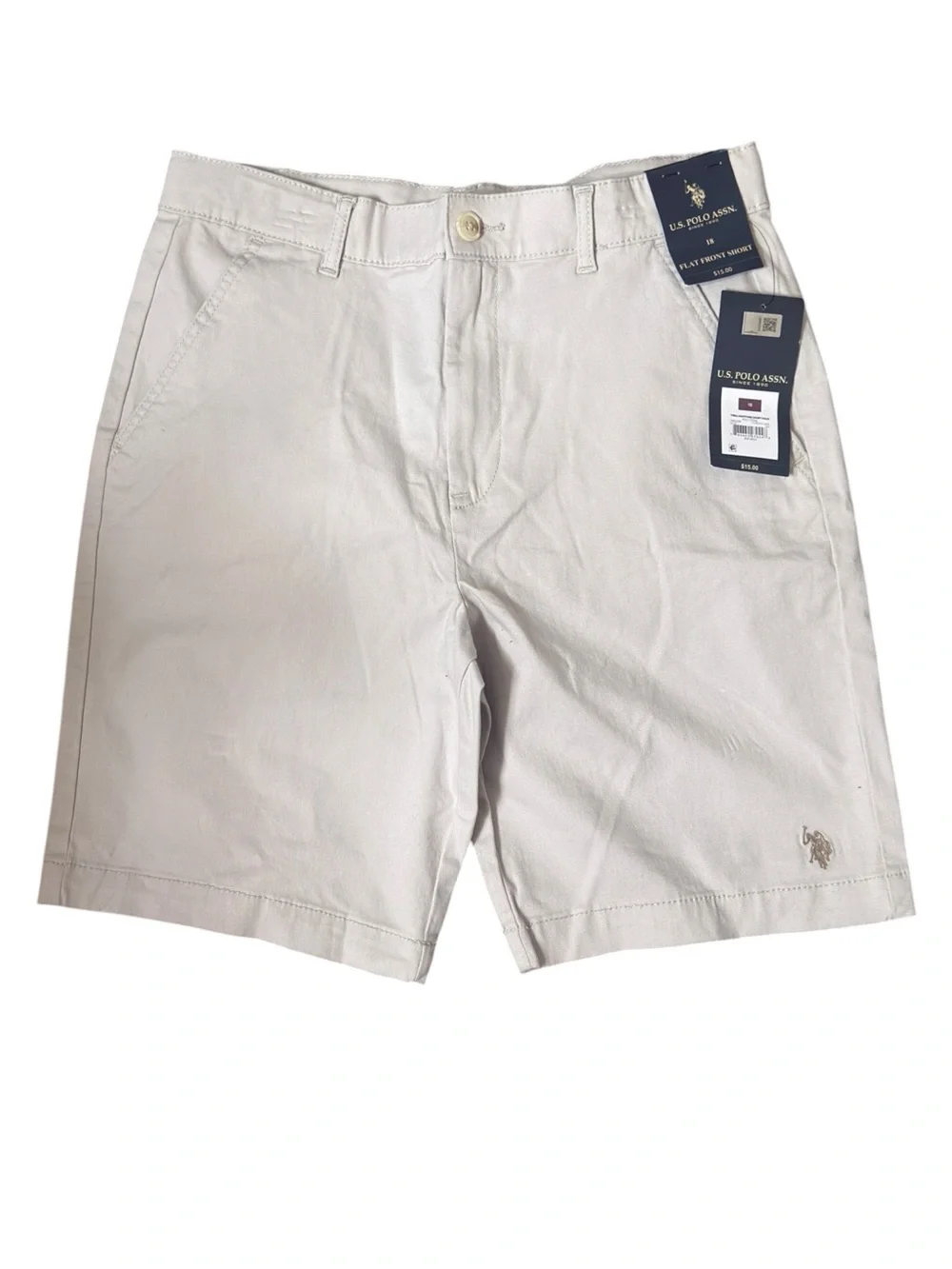 U.S. Polo Assn. Boy’s Twill Easy Hartford Chino Flat Front Shorts NWT
